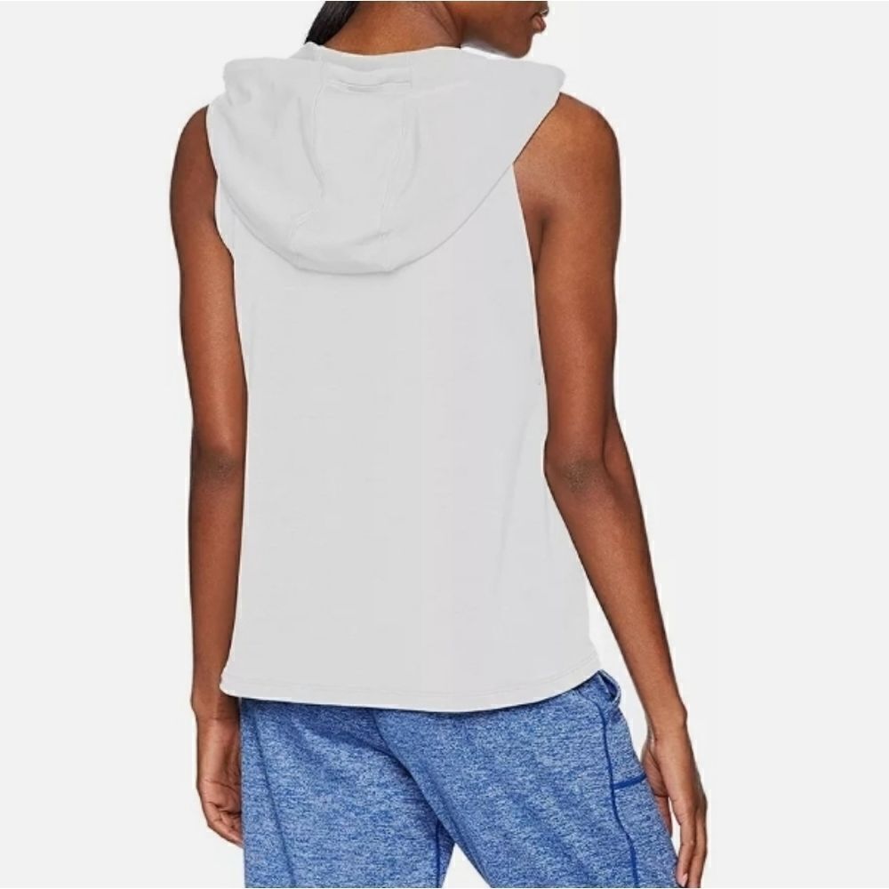 Under Armour Women's White Sleeveless Hooded Pullover Top - Picture 2 of 14